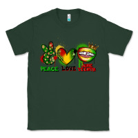 Sports Green peace love juneteenth Classic Tee - FaDigitalArtStudio