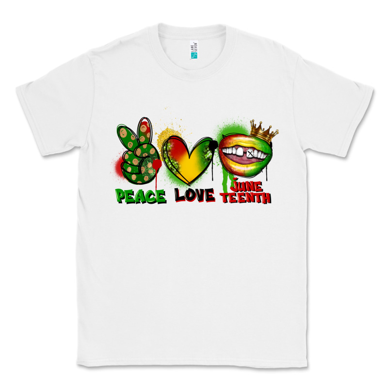 Peace Love Juneteenth Classic Tee by FaDigitalArtStudio | Teevron