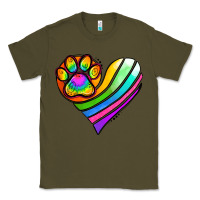 Army Green Pride Heart Classic Tee - Jasminsmagicworld