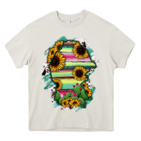 Cream Coahuila State Of Mexico Map Heavy Core Tee - RanaPortraitStore