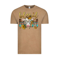 Vintage Coffee Western Blessed Mom Baby Calf Vintage Tee - LillyAllenDesigns