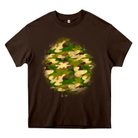 Chocolate Brown camouflage patch Heavy Core Tee - BundleAndBundleShop