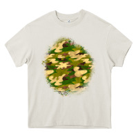 Cream camouflage patch Heavy Core Tee - BundleAndBundleShop