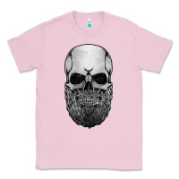 Bubblegum Pink creepy bald and bearded skull for halloween & skeletons fans t shirt Classic Tee - baoMotion