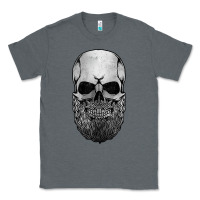 Charcoal Heather creepy bald and bearded skull for halloween & skeletons fans t shirt Classic Tee - baoMotion