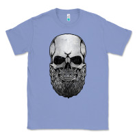 Creepy Bald And Bearded Skull For Halloween & Skeletons Fans T Shirt Classic Tee | Teevron