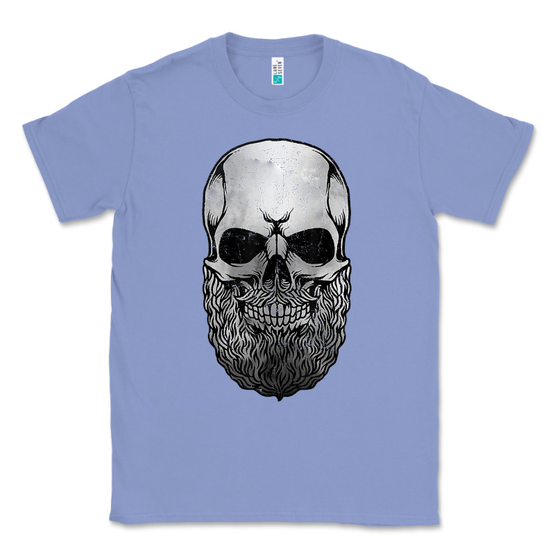 Creepy Bald And Bearded Skull For Halloween & Skeletons Fans T Shirt Classic Tee by baoMotion | Teevron