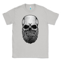 Moon Dust creepy bald and bearded skull for halloween & skeletons fans t shirt Classic Tee - baoMotion
