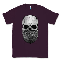 Plum creepy bald and bearded skull for halloween & skeletons fans t shirt Classic Tee - baoMotion