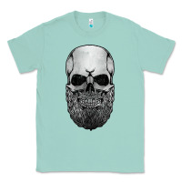 Seafoam creepy bald and bearded skull for halloween & skeletons fans t shirt Classic Tee - baoMotion