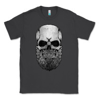 Smoke creepy bald and bearded skull for halloween & skeletons fans t shirt Classic Tee - baoMotion