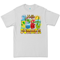Dove Grey Hello Summer Premium Tee - CowhideDigitalArt