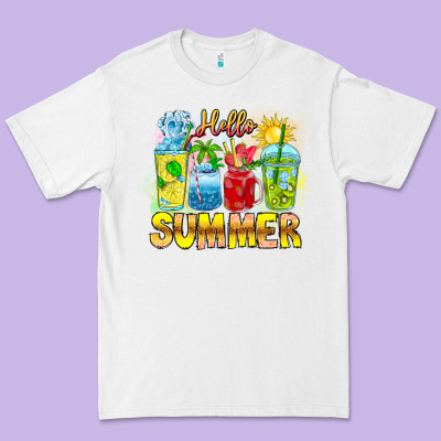 Hello Summer Premium Tee Designed By Cowhidedigitalart