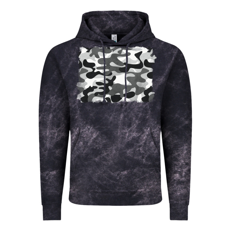 Black And White Camouflage Vintage Hoodie by BarkalooDesign | Teevron