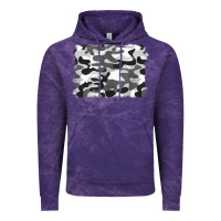 Cloud Purple black and white camouflage Vintage Hoodie - BarkalooDesign