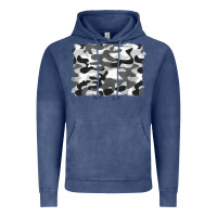 Vintage Denim black and white camouflage Vintage Hoodie - BarkalooDesign