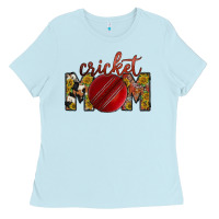 Baby Blue cricket mom Ladies Tee - RacoonDesign