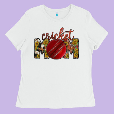 Cricket Mom Ladies Tee Designed By Racoondesign
