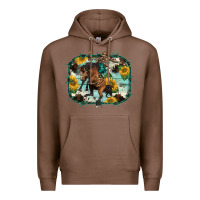 Chestnut western rodeo horse cowhide sunflowers Premium Hoodie - BarkalooDesign
