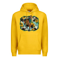 Lemon western rodeo horse cowhide sunflowers Premium Hoodie - BarkalooDesign