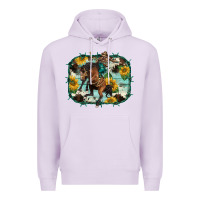 Lilac western rodeo horse cowhide sunflowers Premium Hoodie - BarkalooDesign