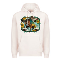 Pale Pink western rodeo horse cowhide sunflowers Premium Hoodie - BarkalooDesign