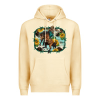 Pina Colada western rodeo horse cowhide sunflowers Premium Hoodie - BarkalooDesign