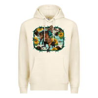 Tofu western rodeo horse cowhide sunflowers Premium Hoodie - BarkalooDesign