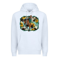 White western rodeo horse cowhide sunflowers Premium Hoodie - BarkalooDesign