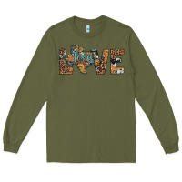 Army Green love texas map sunflower leopard cowhide Long Sleeve Tee - Artiststas
