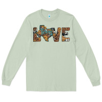 Matcha love texas map sunflower leopard cowhide Long Sleeve Tee - Artiststas