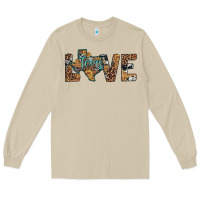 Mushroom love texas map sunflower leopard cowhide Long Sleeve Tee - Artiststas
