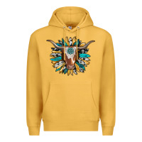 Mustard texas longhorn sunflower background Premium Hoodie - RanaPortraitStore