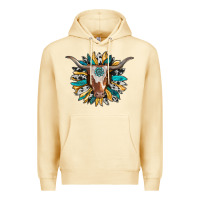 Pina Colada texas longhorn sunflower background Premium Hoodie - RanaPortraitStore