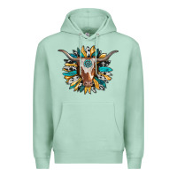 Seafoam texas longhorn sunflower background Premium Hoodie - RanaPortraitStore