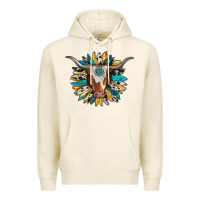 Tofu texas longhorn sunflower background Premium Hoodie - RanaPortraitStore