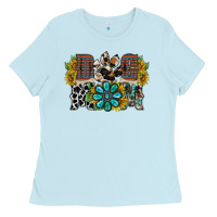 Baby Blue dog mom western Ladies Tee - RacoonDesign
