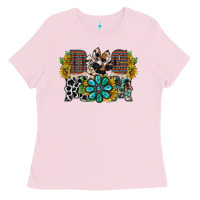 Bubblegum Pink dog mom western Ladies Tee - RacoonDesign
