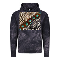 Cloud Black zebra gemstone leather Vintage Hoodie - BarkalooDesign