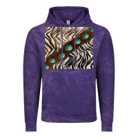 Cloud Purple zebra gemstone leather Vintage Hoodie - BarkalooDesign