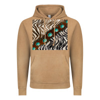 Vintage Camel zebra gemstone leather Vintage Hoodie - BarkalooDesign
