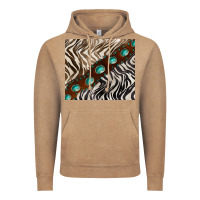 Vintage Coffee zebra gemstone leather Vintage Hoodie - BarkalooDesign