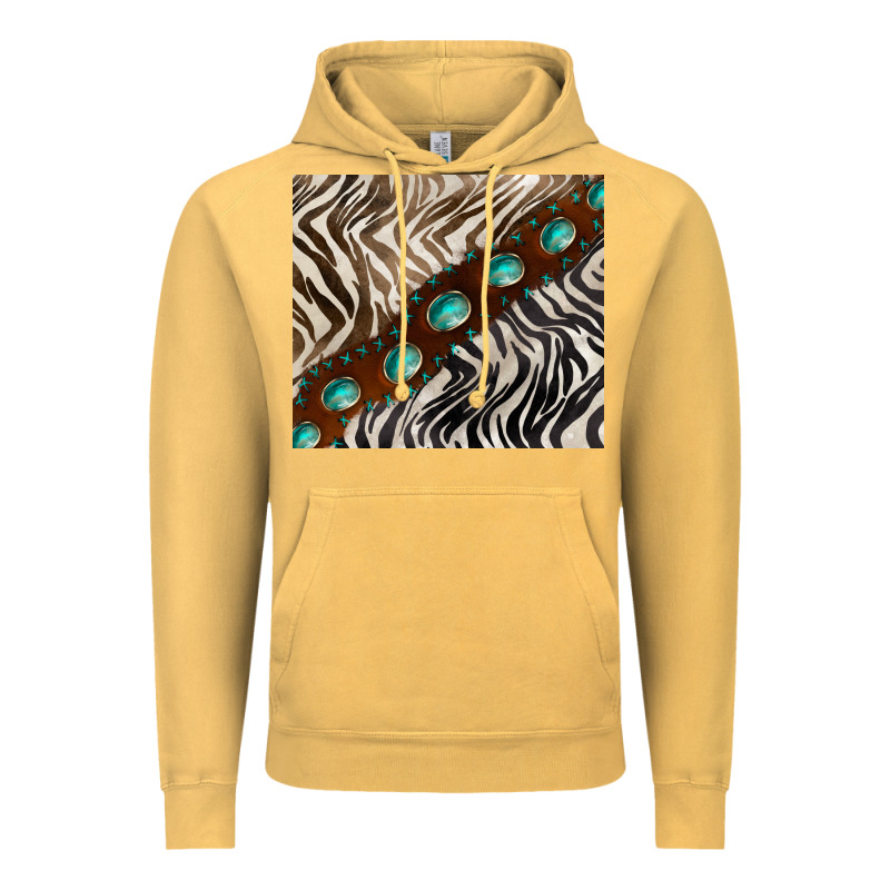 Zebra Gemstone Leather Vintage Hoodie by BarkalooDesign | Teevron