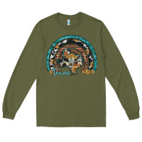 Army Green texas map sunflower leopard cowhide aztec turquoise gemstone rainbow Long Sleeve Tee - Artiststas