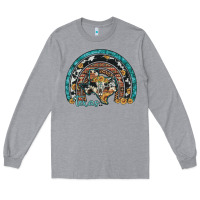 Heather Grey texas map sunflower leopard cowhide aztec turquoise gemstone rainbow Long Sleeve Tee - Artiststas