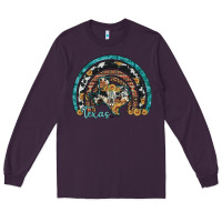 Plum texas map sunflower leopard cowhide aztec turquoise gemstone rainbow Long Sleeve Tee - Artiststas