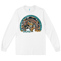 White texas map sunflower leopard cowhide aztec turquoise gemstone rainbow Long Sleeve Tee - Artiststas