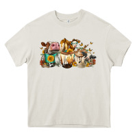 Cream Cows and coffee Heavy Core Tee - FaDigitalArtStudio