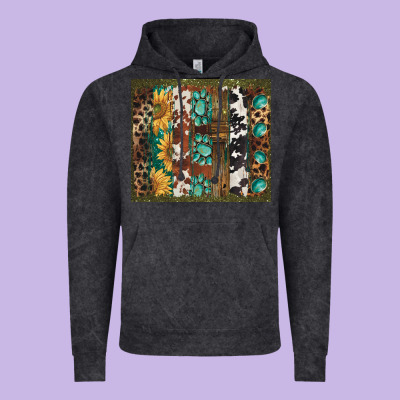 Western Patterns Brushstroke Vintage Hoodie Designed By Barkaloodesign