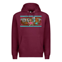 Burgundy western nurse with medical  symbol caduceus and arrow license plate te Premium Hoodie - BarkalooDesign